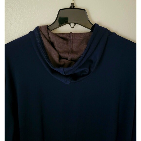 Men's Perry Ellis Navy Blue Full Zip Hoodie Size 4XLT Big & Tall Sweatshirt - Picture 6 of 6